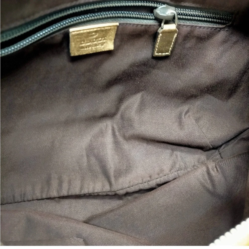 Gucci Shoulder Bag Sharry Line Mustard Brown Canvas 1635511